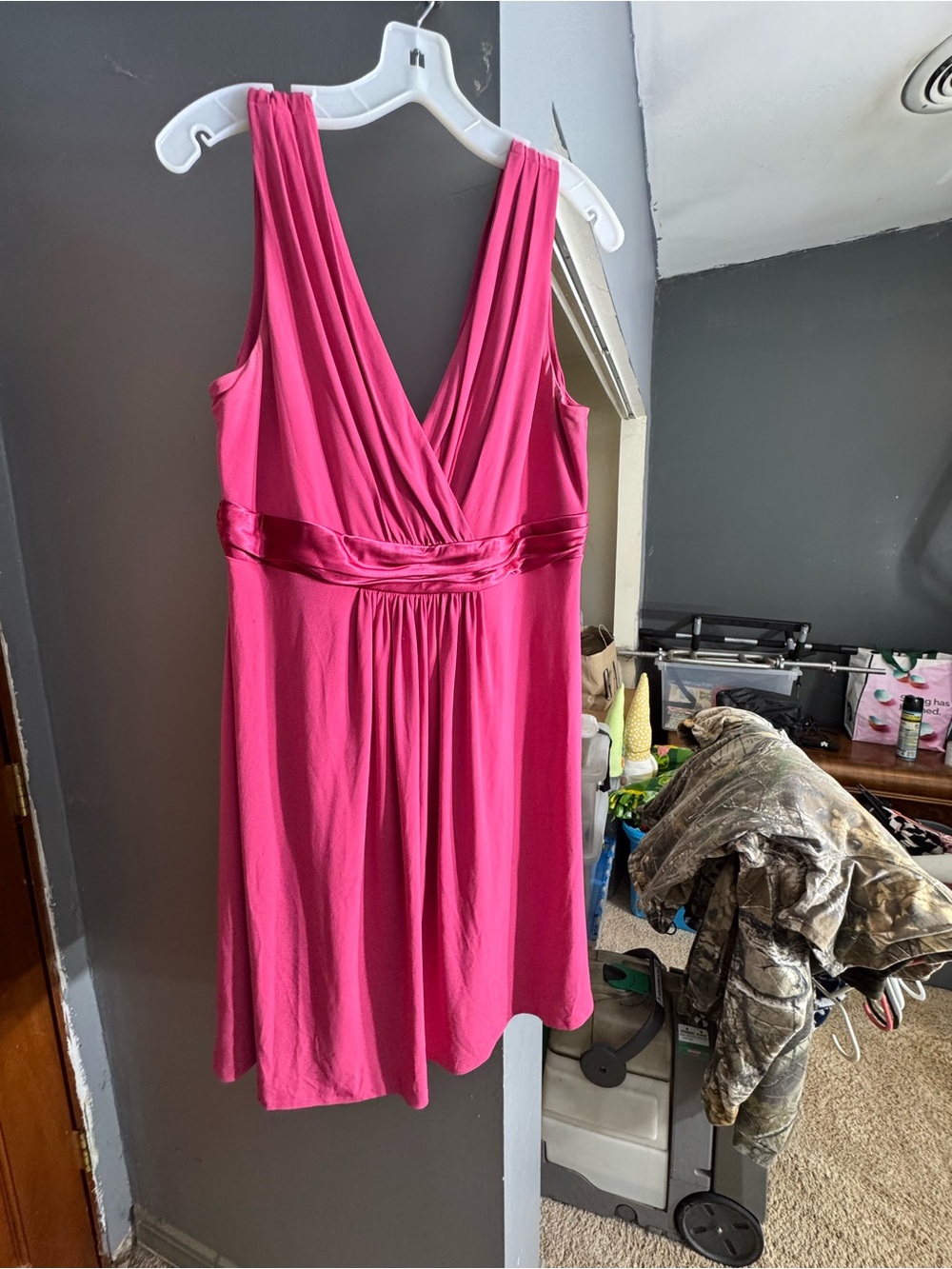 Pink David’s Bridal Bridesmaid Dress